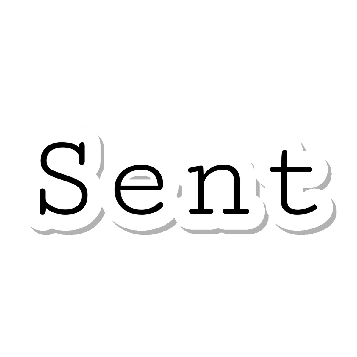 Sent die-cut sticker