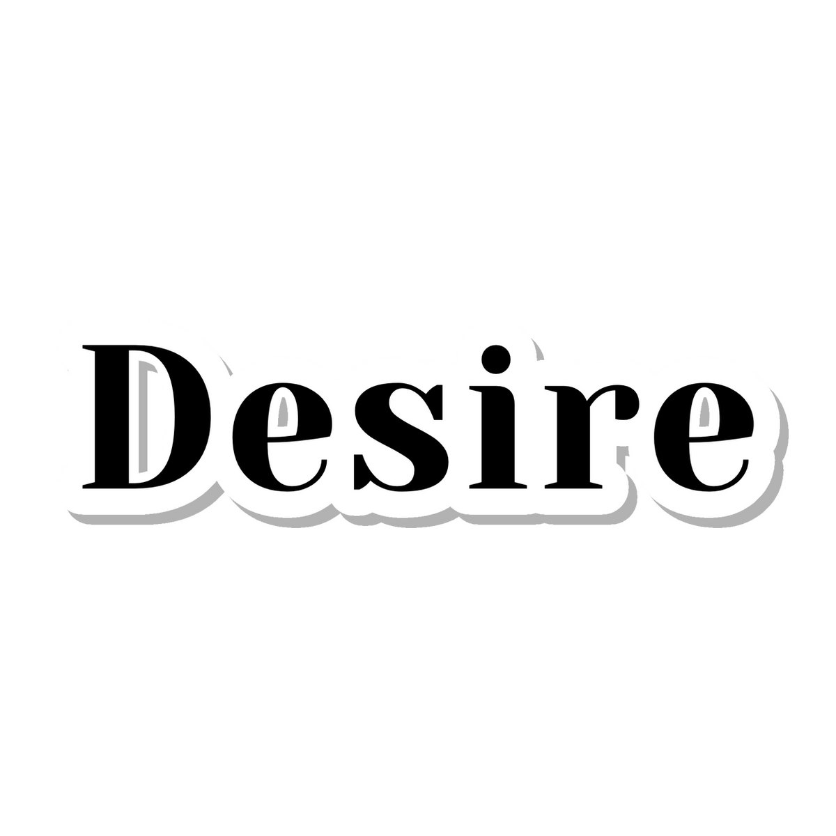 Desire die-cut sticker