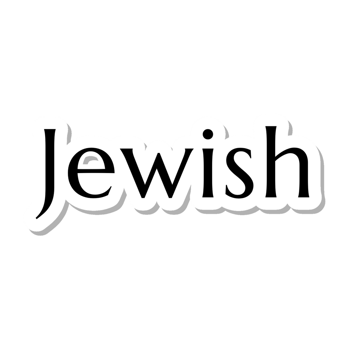 Jewish die-cut sticker