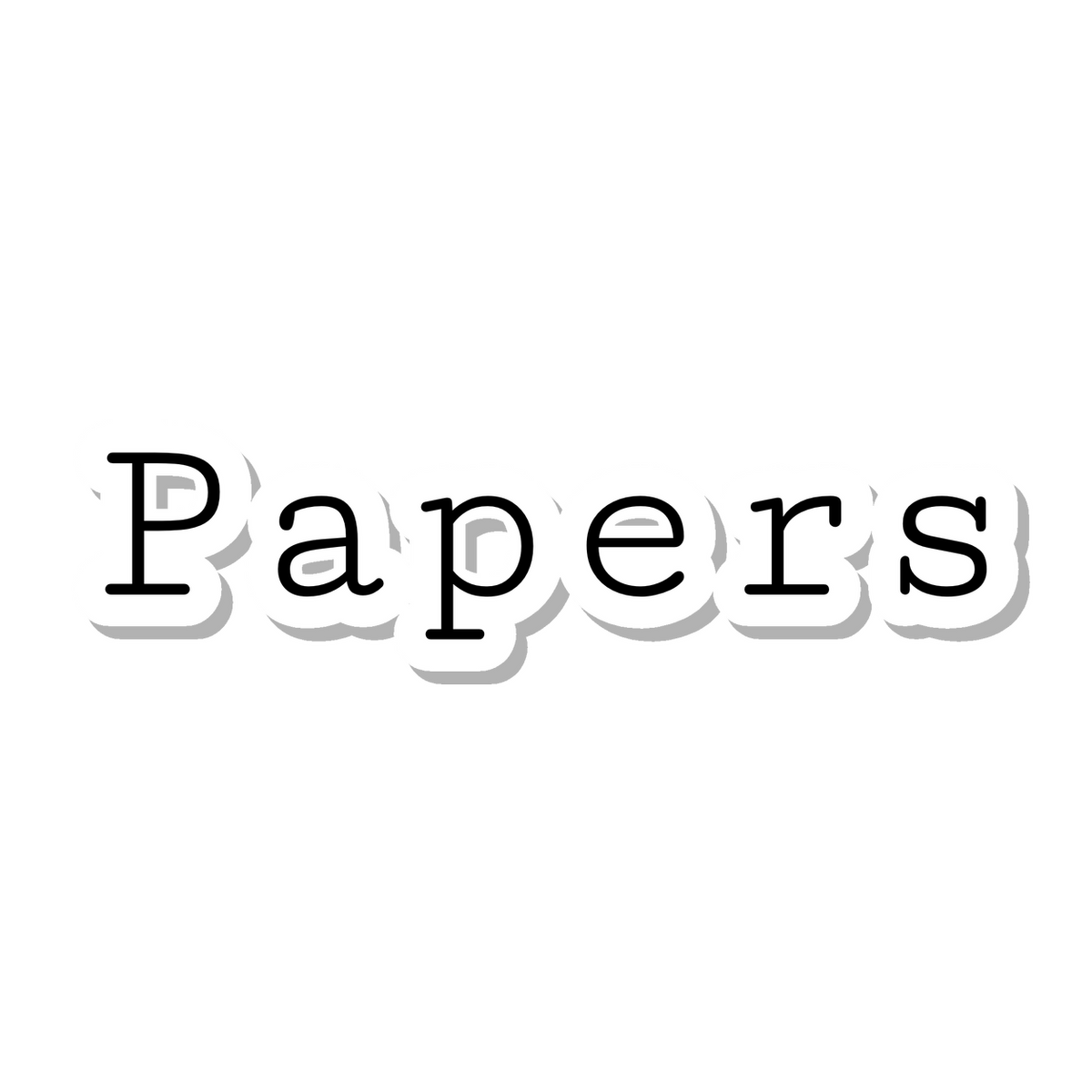 Papers die-cut sticker