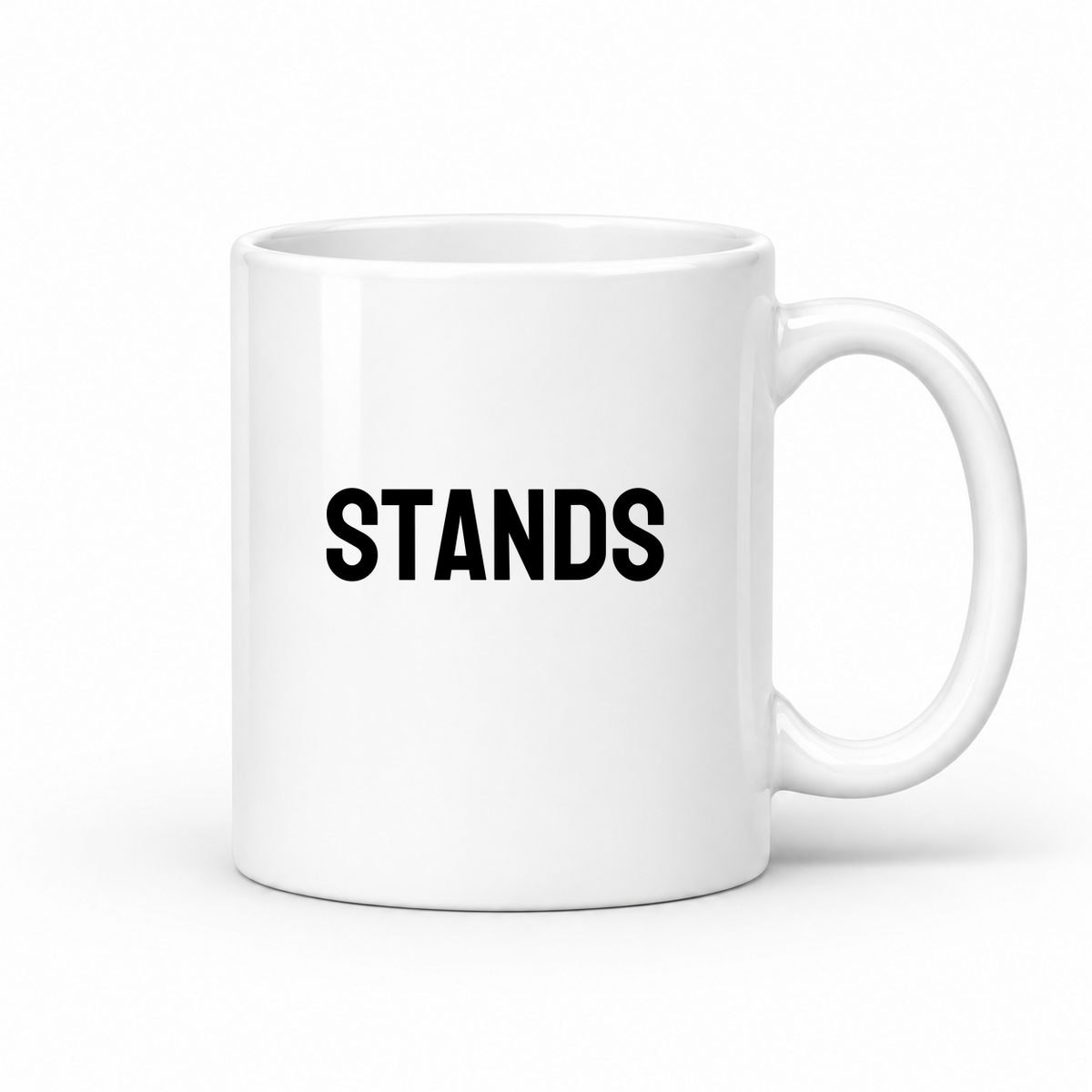 Stands Mug in white