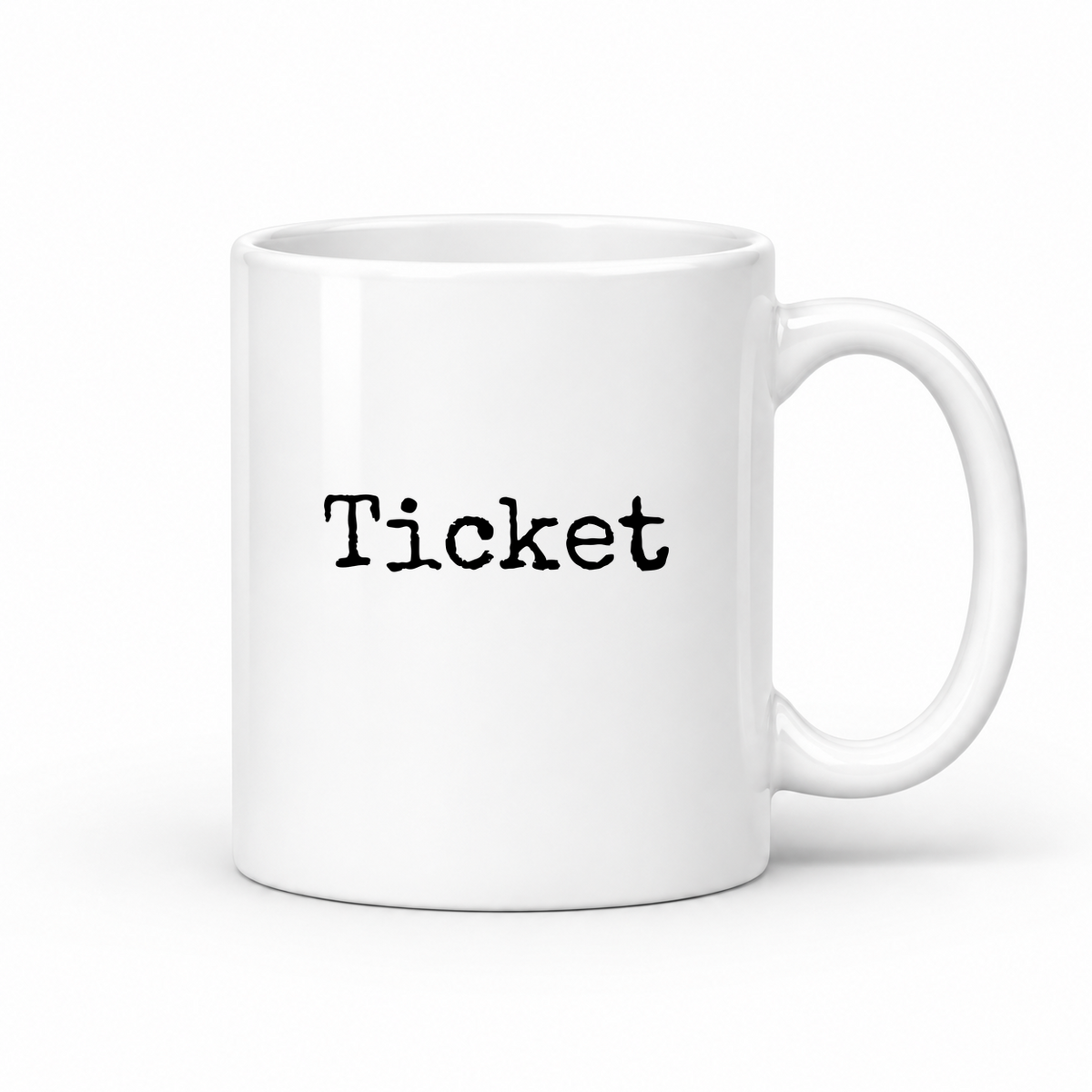 Ticket Mug in white