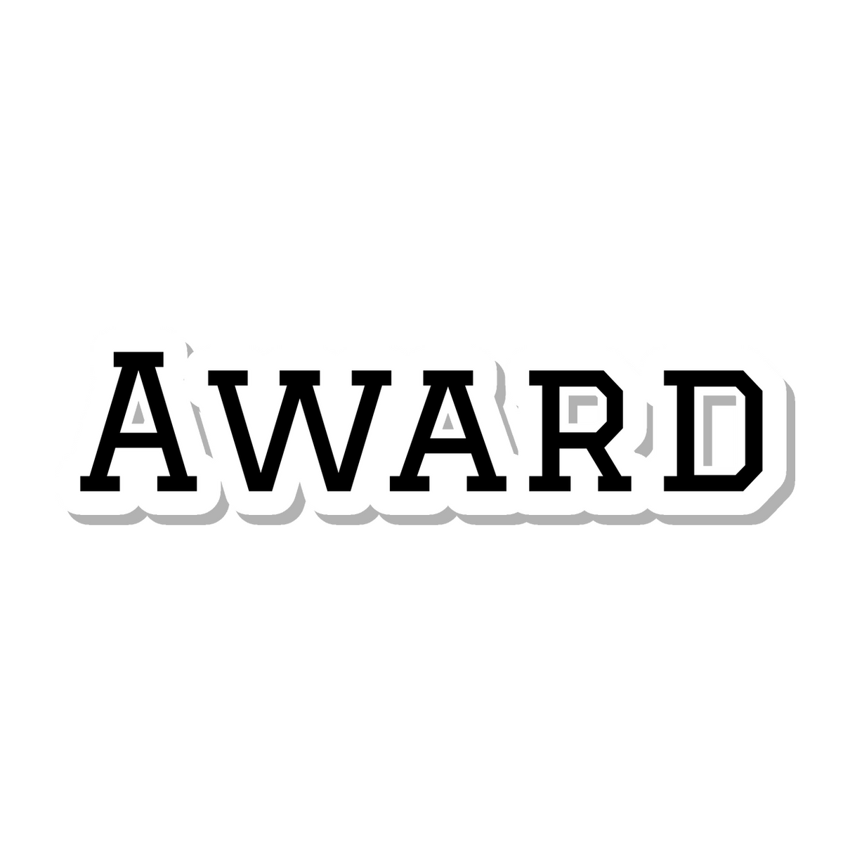 Award die-cut sticker