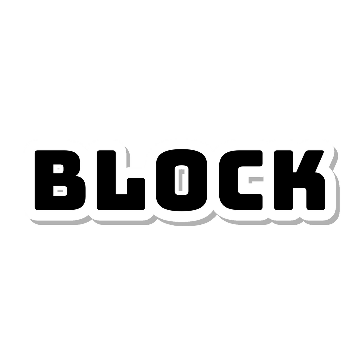 Block die-cut sticker