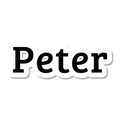 Peter die-cut sticker