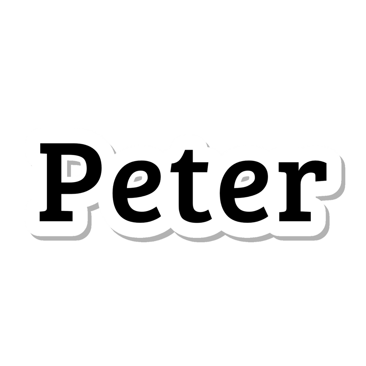 Peter die-cut sticker