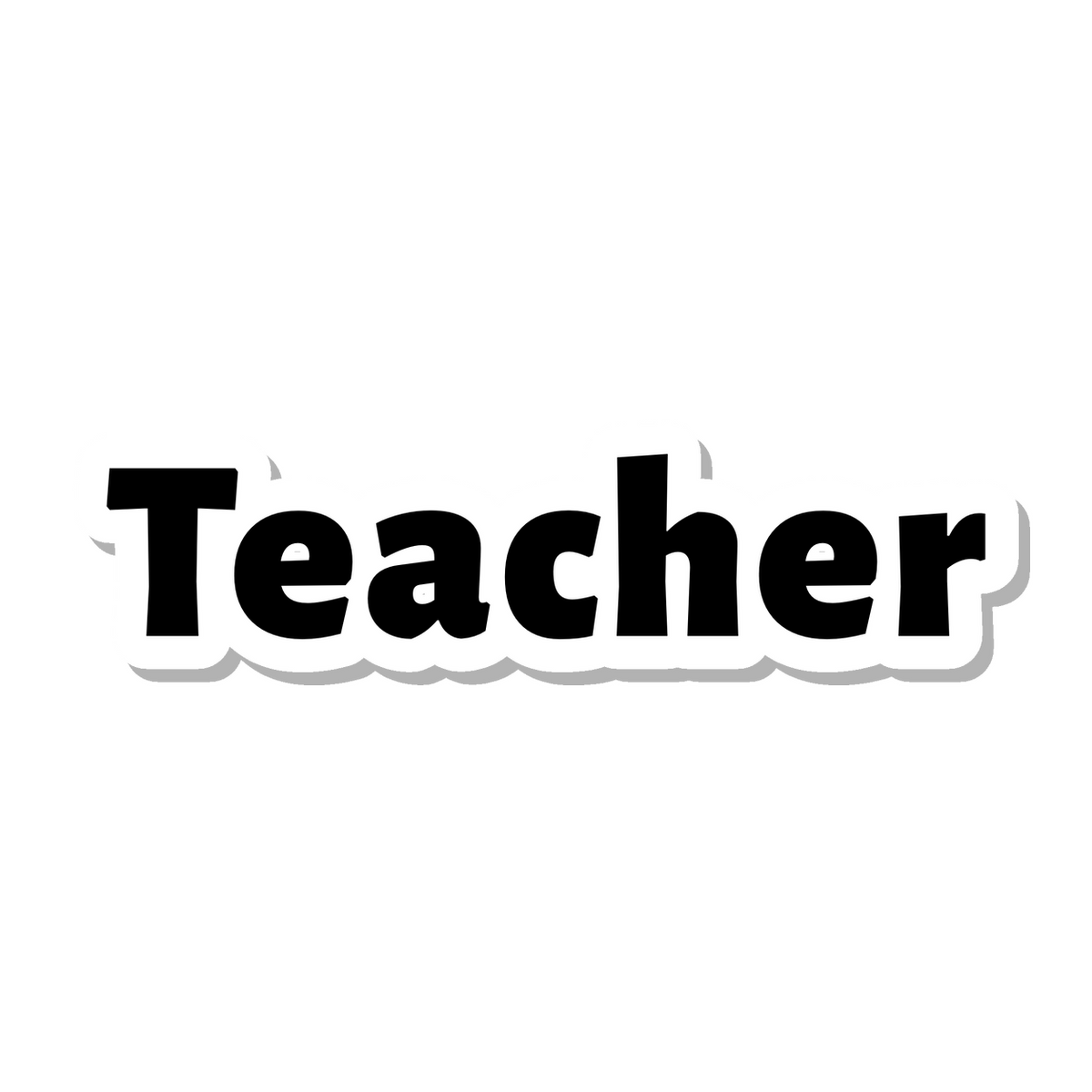 Teacher die-cut sticker