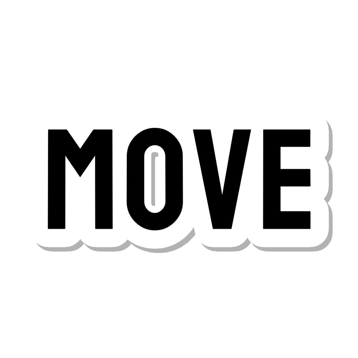 Move die-cut sticker