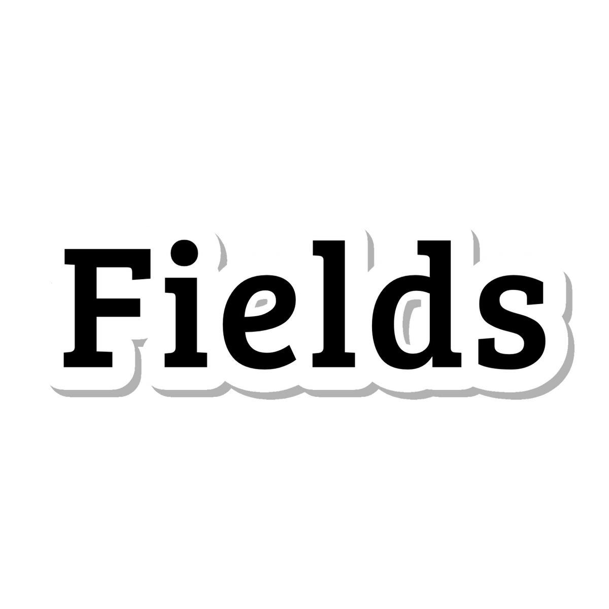 Fields die-cut sticker
