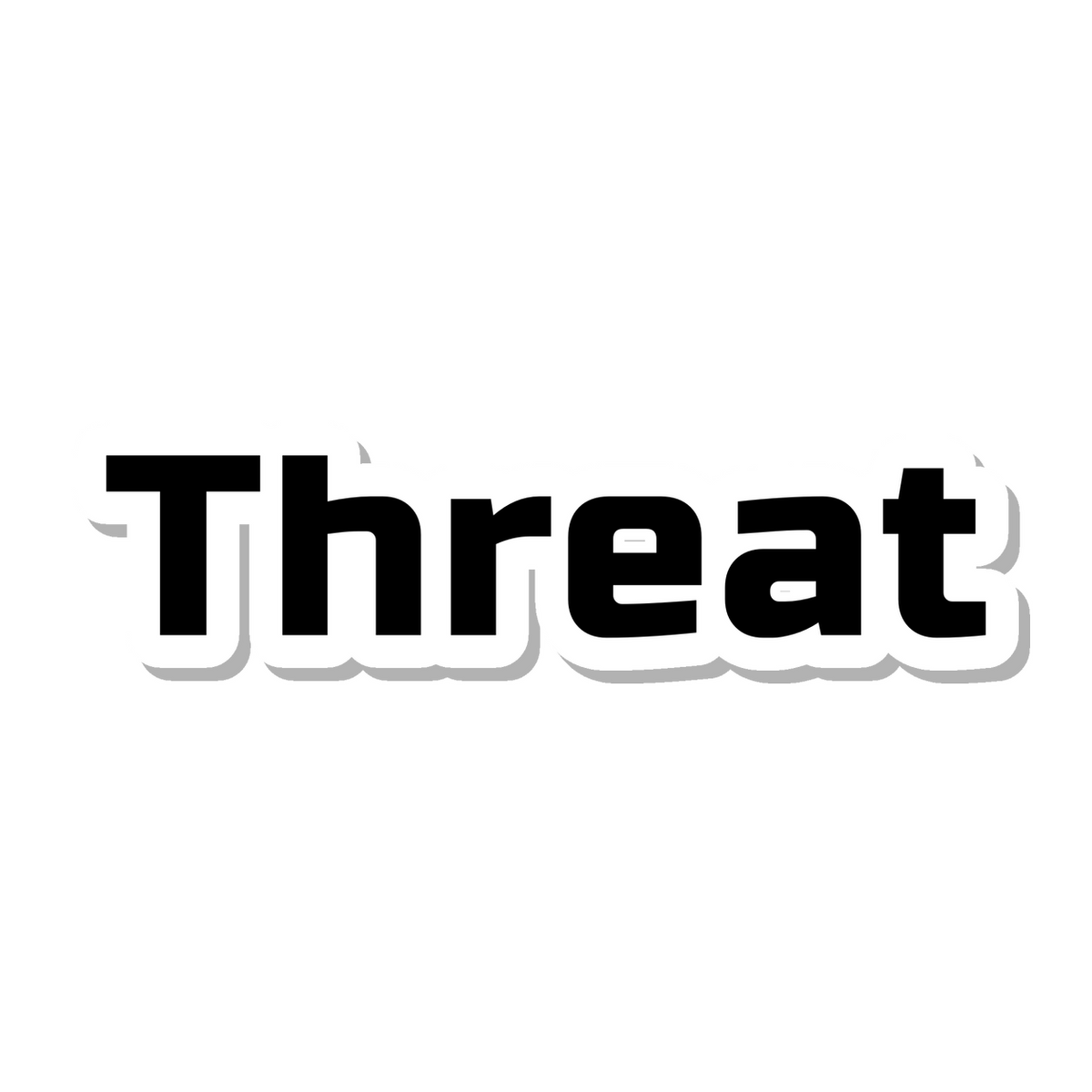 Threat die-cut sticker