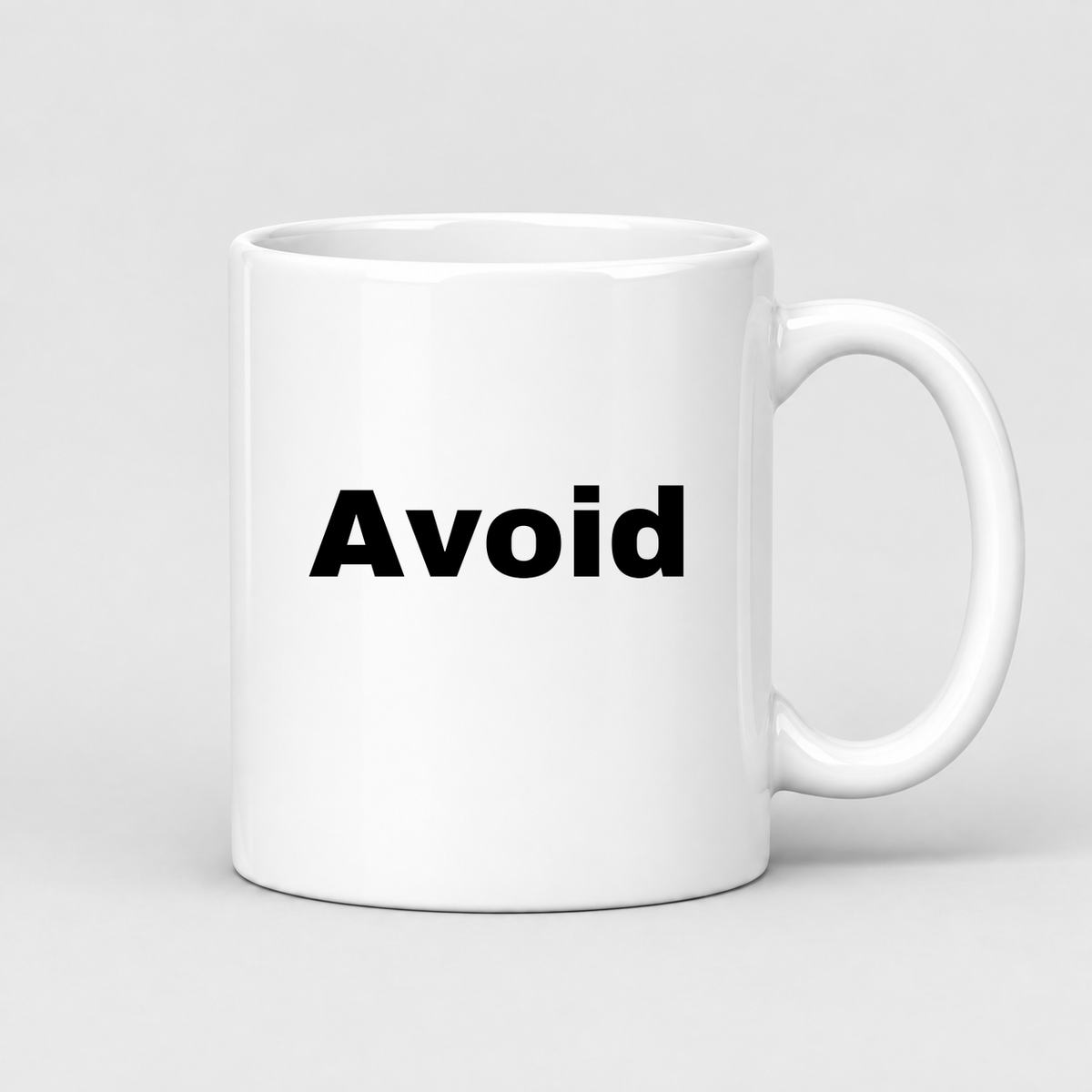 Avoid Mug in white