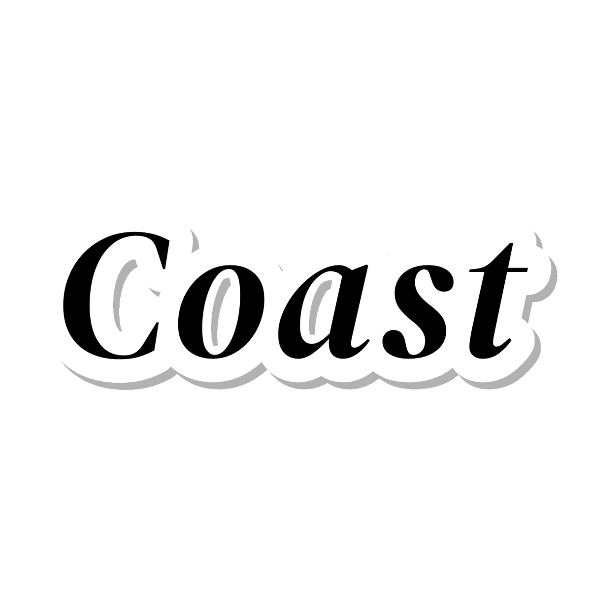 Coast die-cut sticker