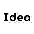 Idea die-cut sticker