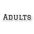 Adults die-cut sticker