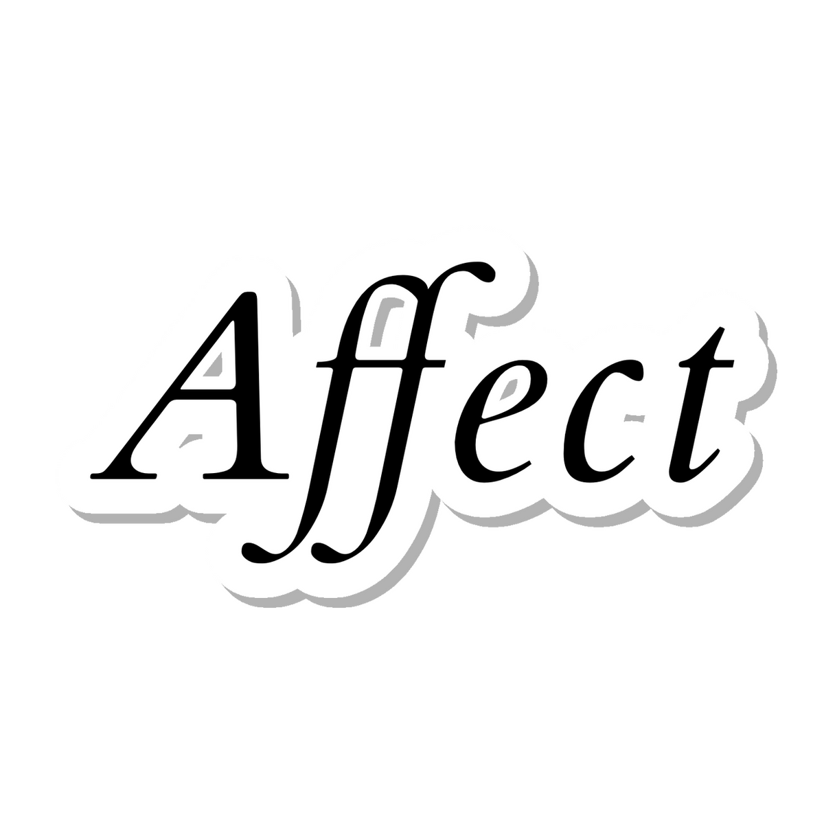 Affect die-cut sticker