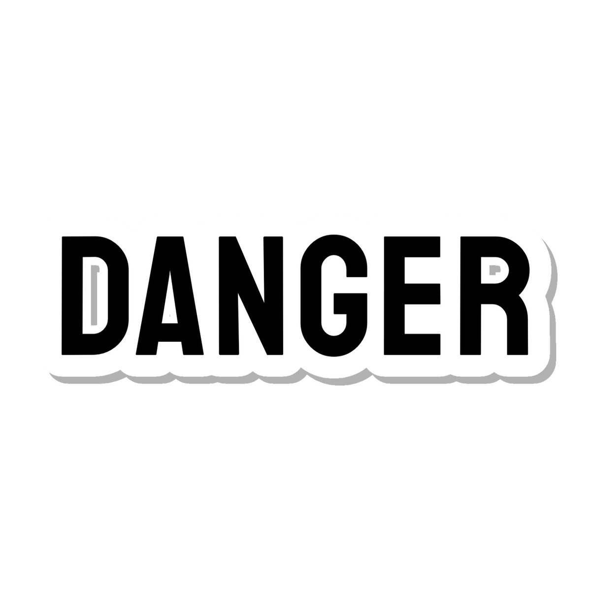 Danger die-cut sticker