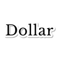 Dollar die-cut sticker