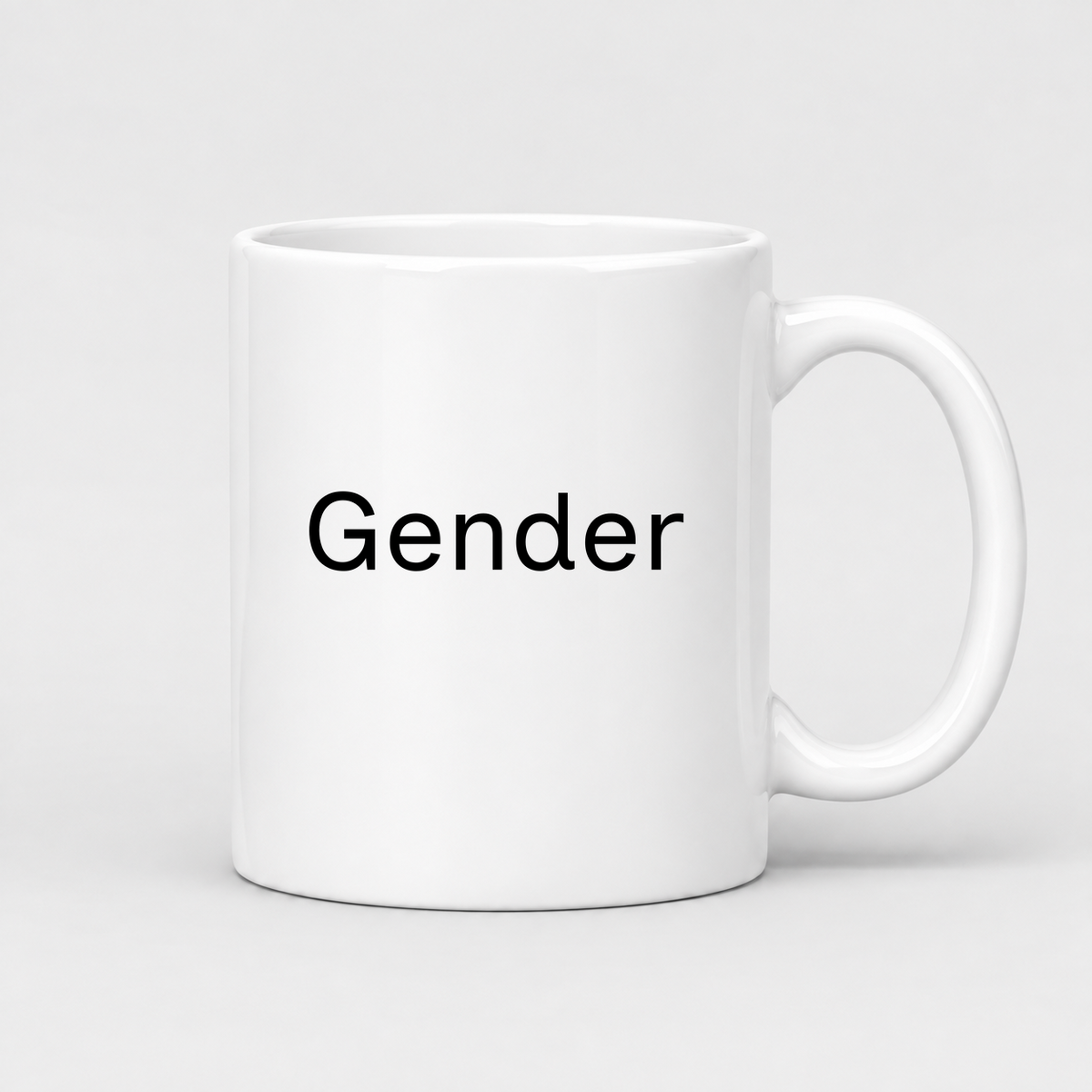 Gender Mug in white