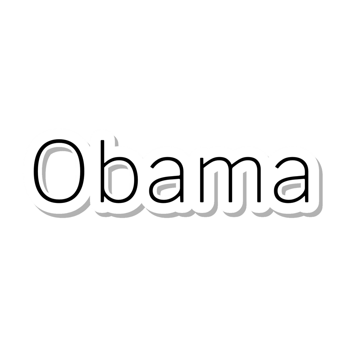 Obama die-cut sticker