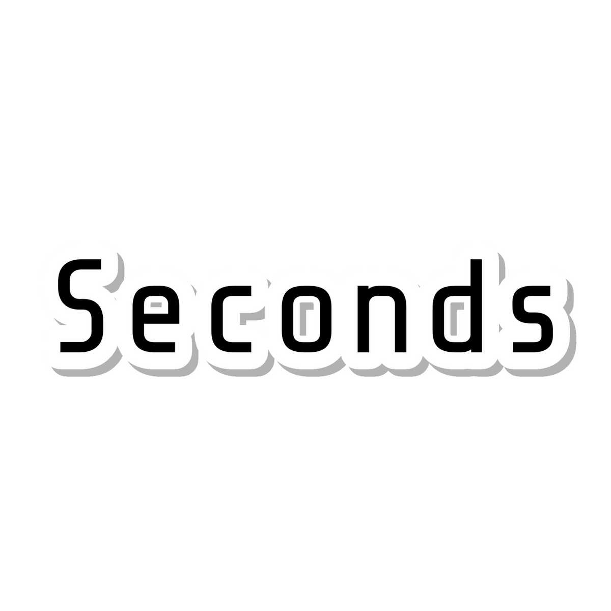 Seconds die-cut sticker