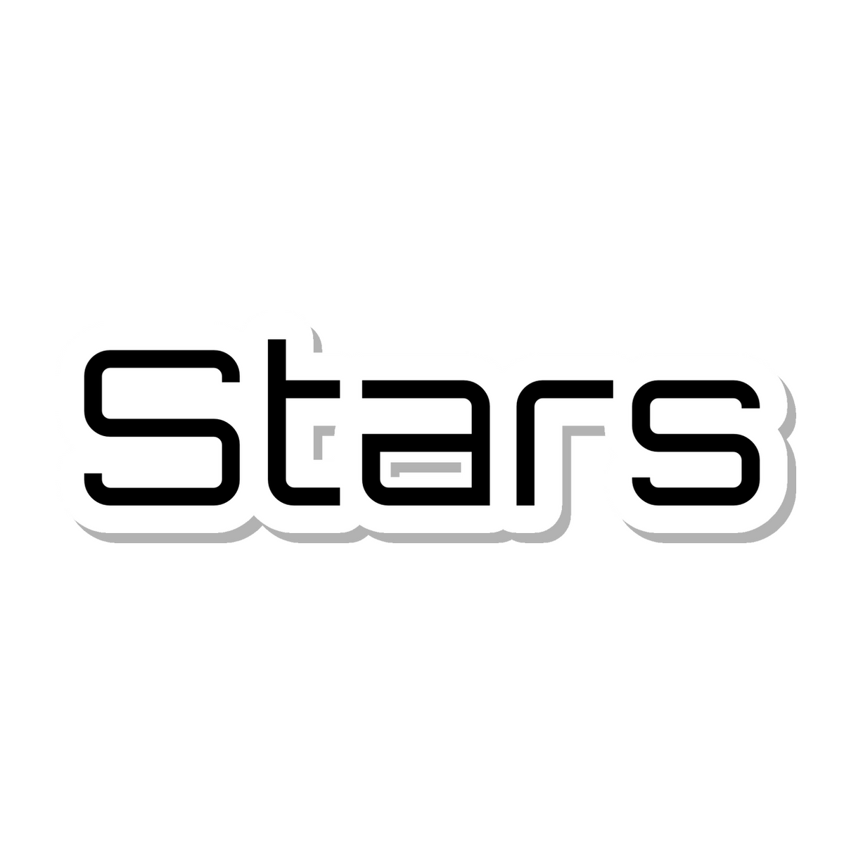 Stars die-cut sticker