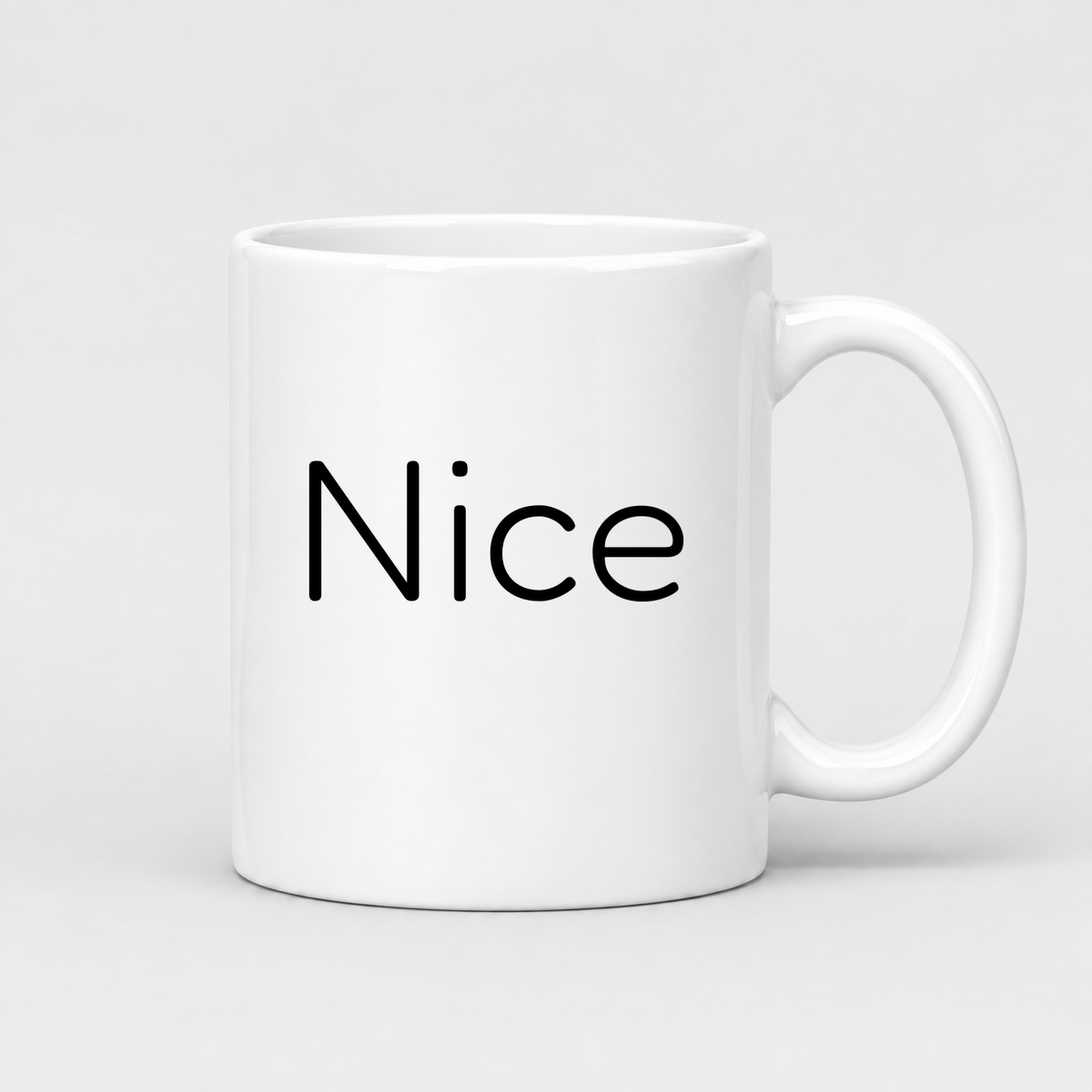 Nice Mug in white