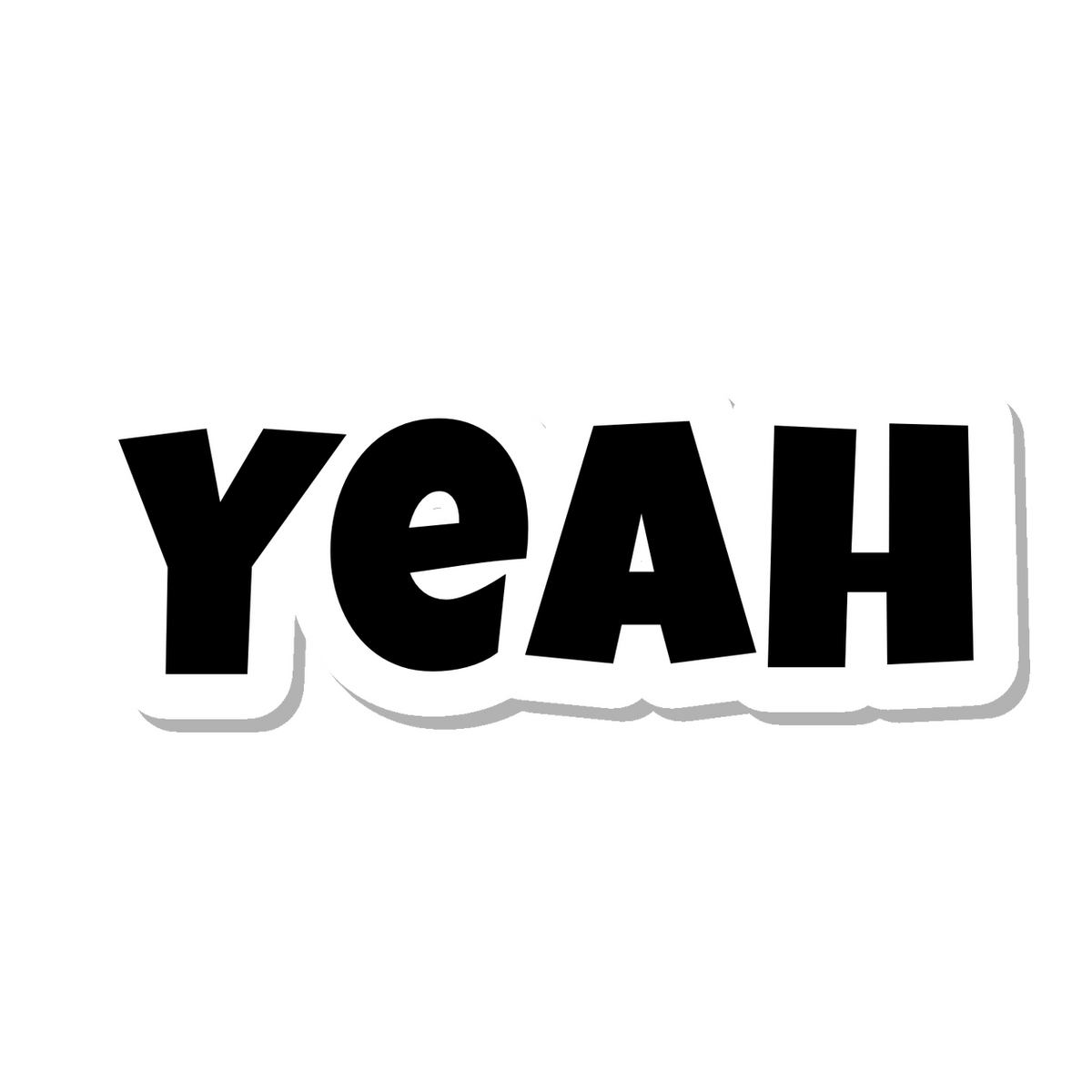 Yeah die-cut sticker
