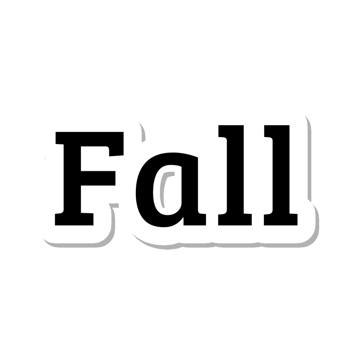 Fall die-cut sticker