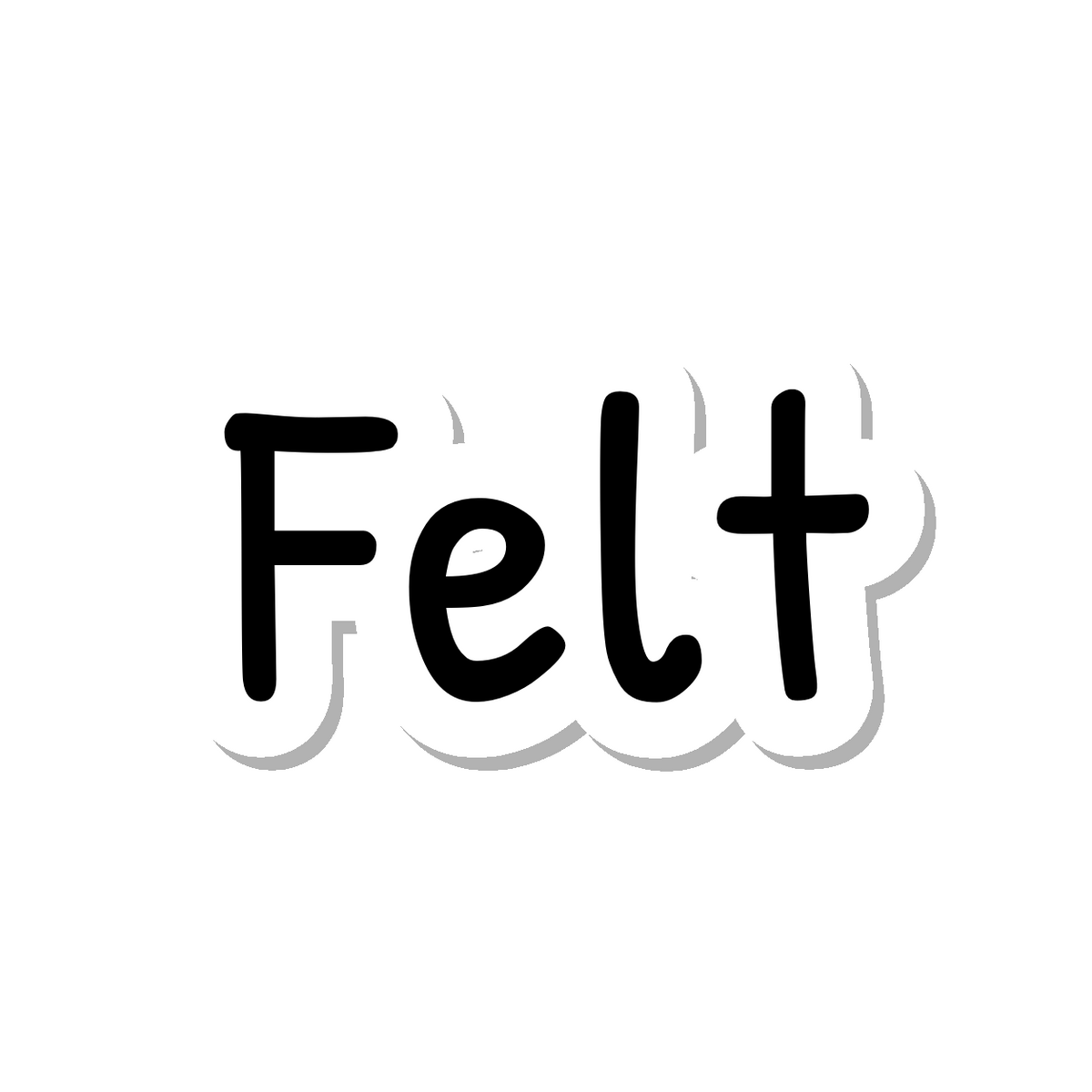 Felt die-cut sticker