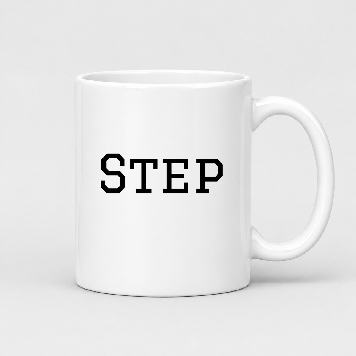 Step Mug in white