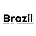 Brazil die-cut sticker