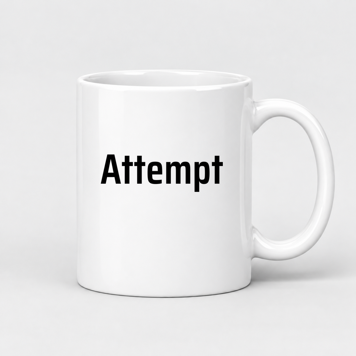 Attempt Mug in white