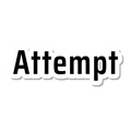 Attempt die-cut sticker