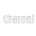 Channel die-cut sticker