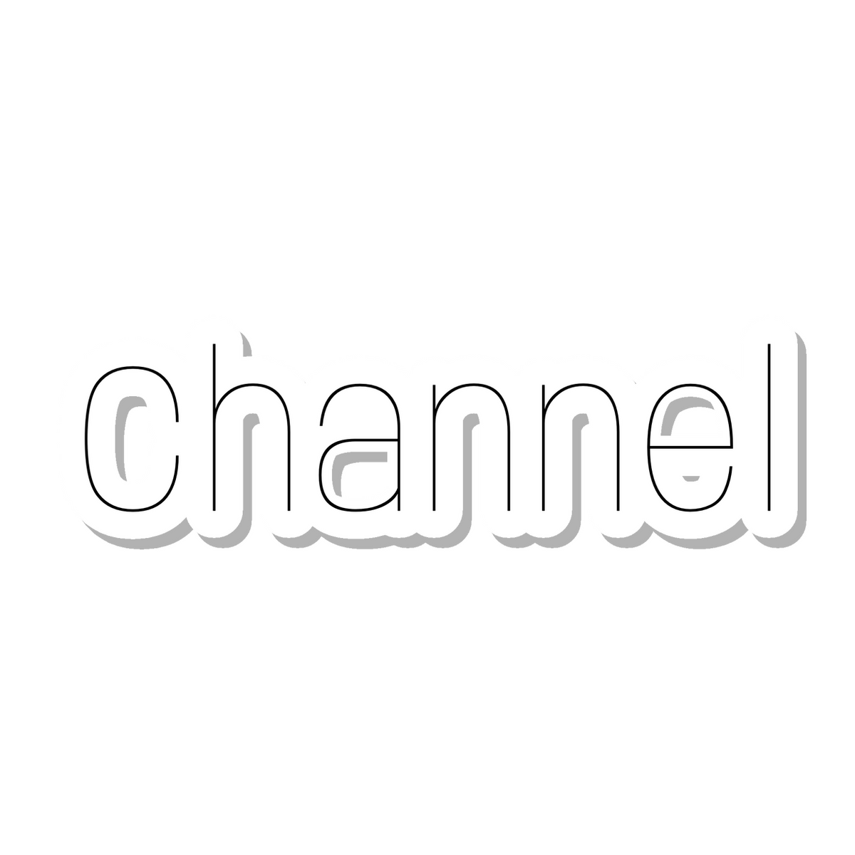 Channel die-cut sticker
