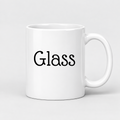 Glass Mug in white