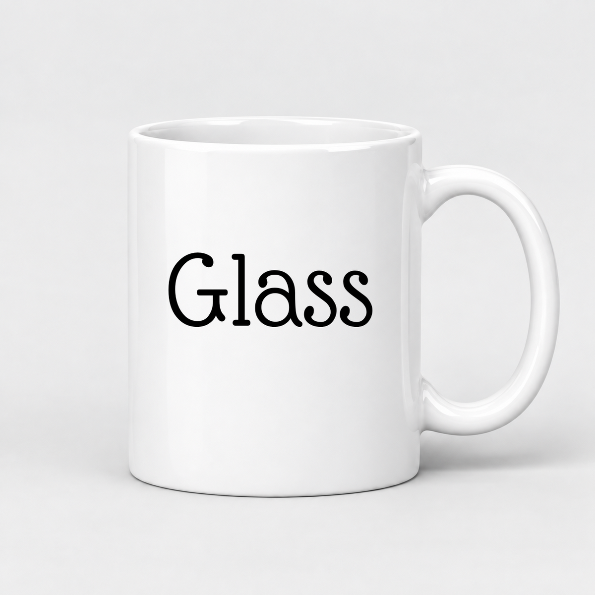 Glass Mug in white
