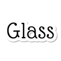 Glass die-cut sticker