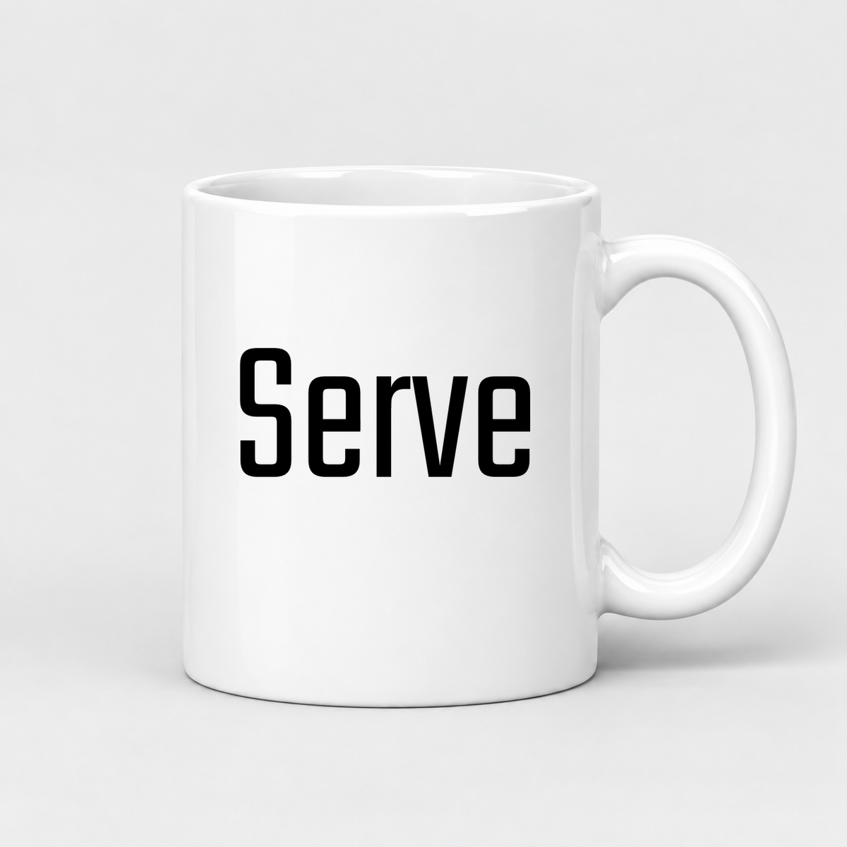 Serve Mug in white