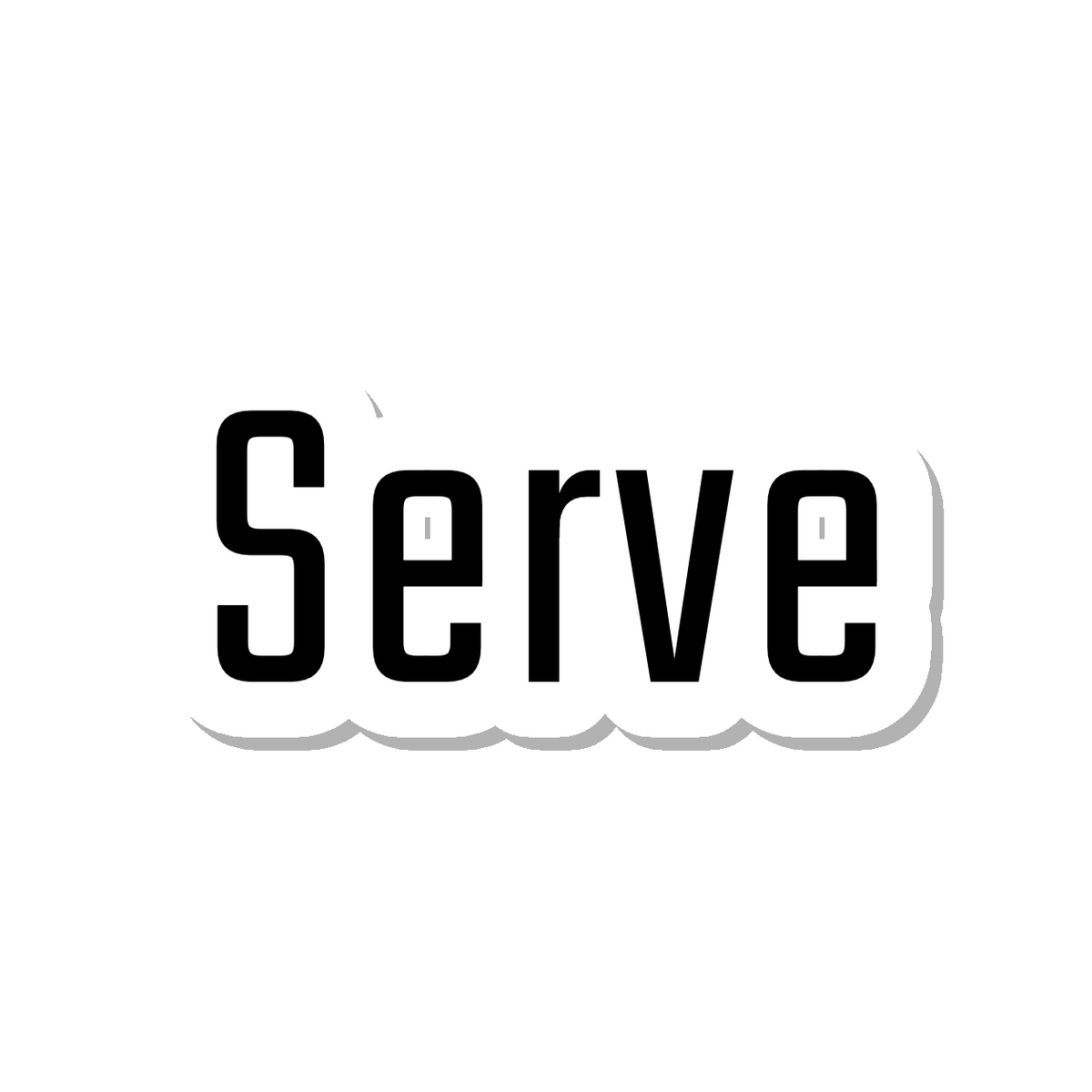 Serve die-cut sticker