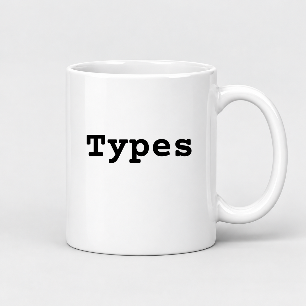 Types Mug in white