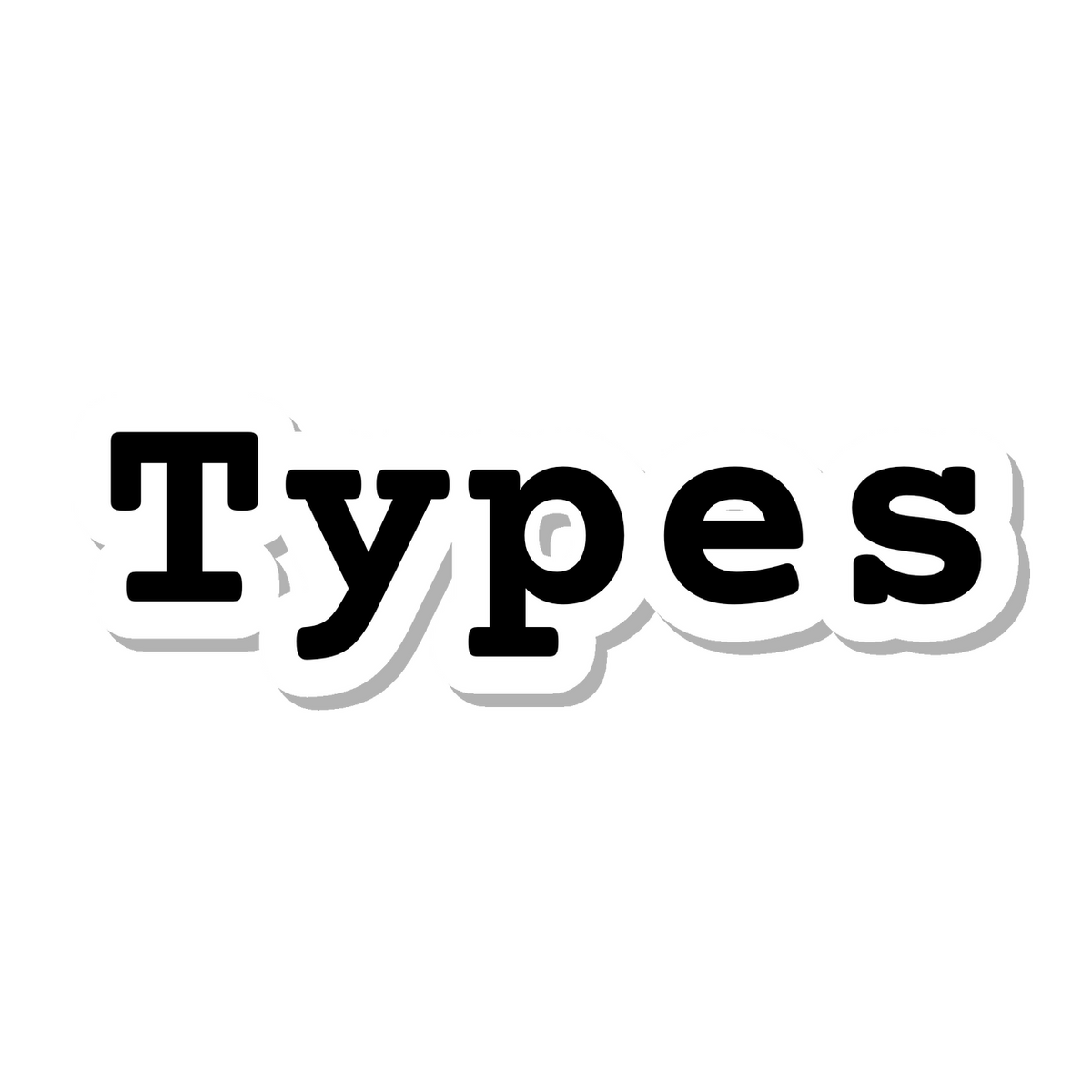 Types die-cut sticker