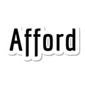 Afford die-cut sticker