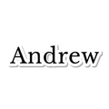 Andrew die-cut sticker
