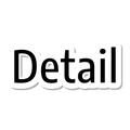Detail die-cut sticker