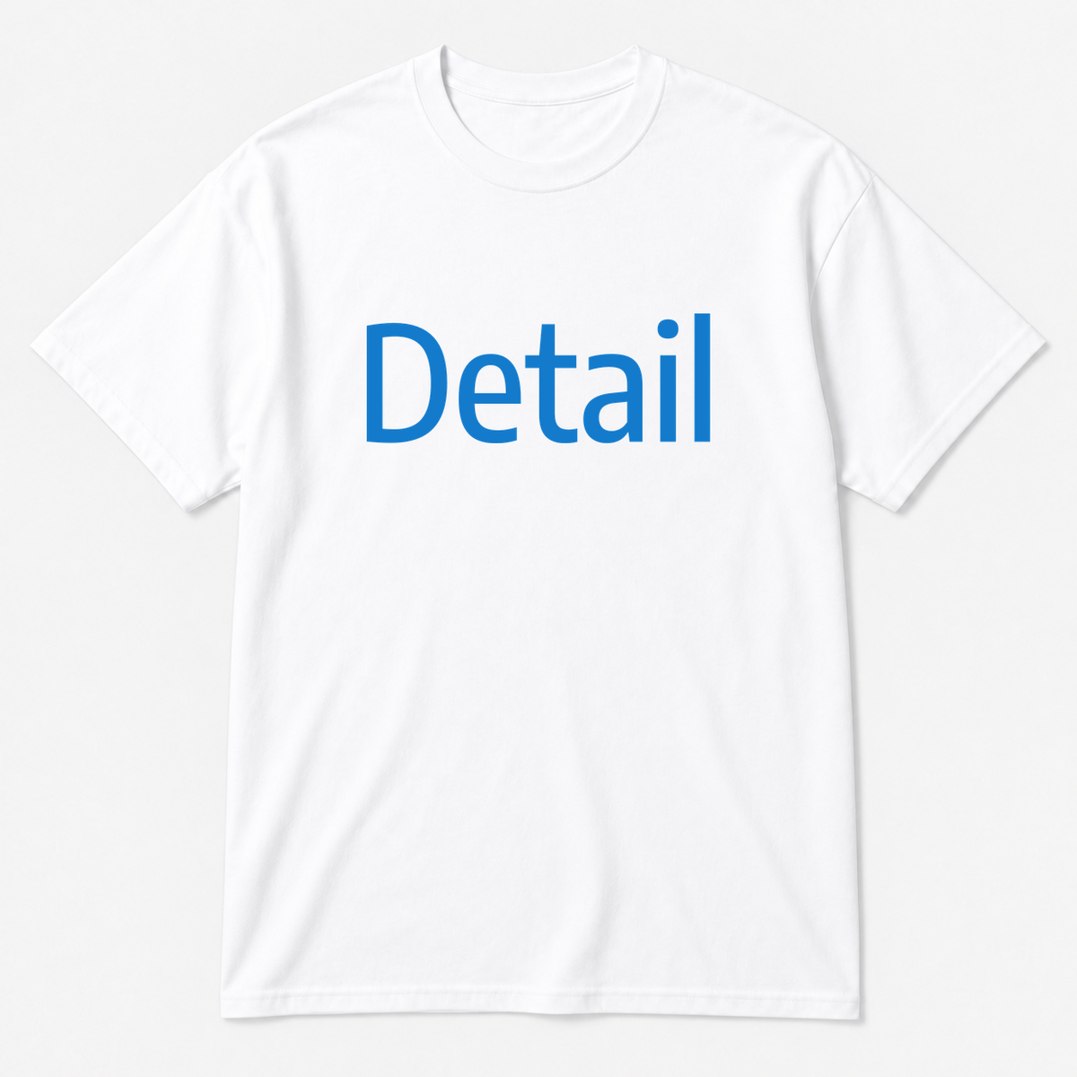 Detail T-Shirt in white with blue text