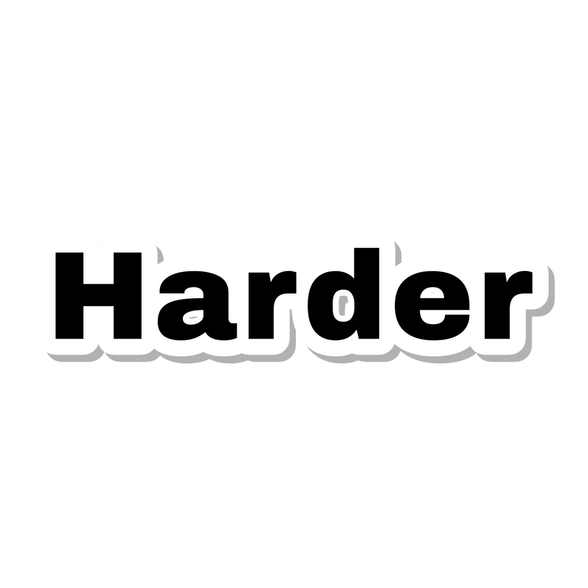 Harder die-cut sticker