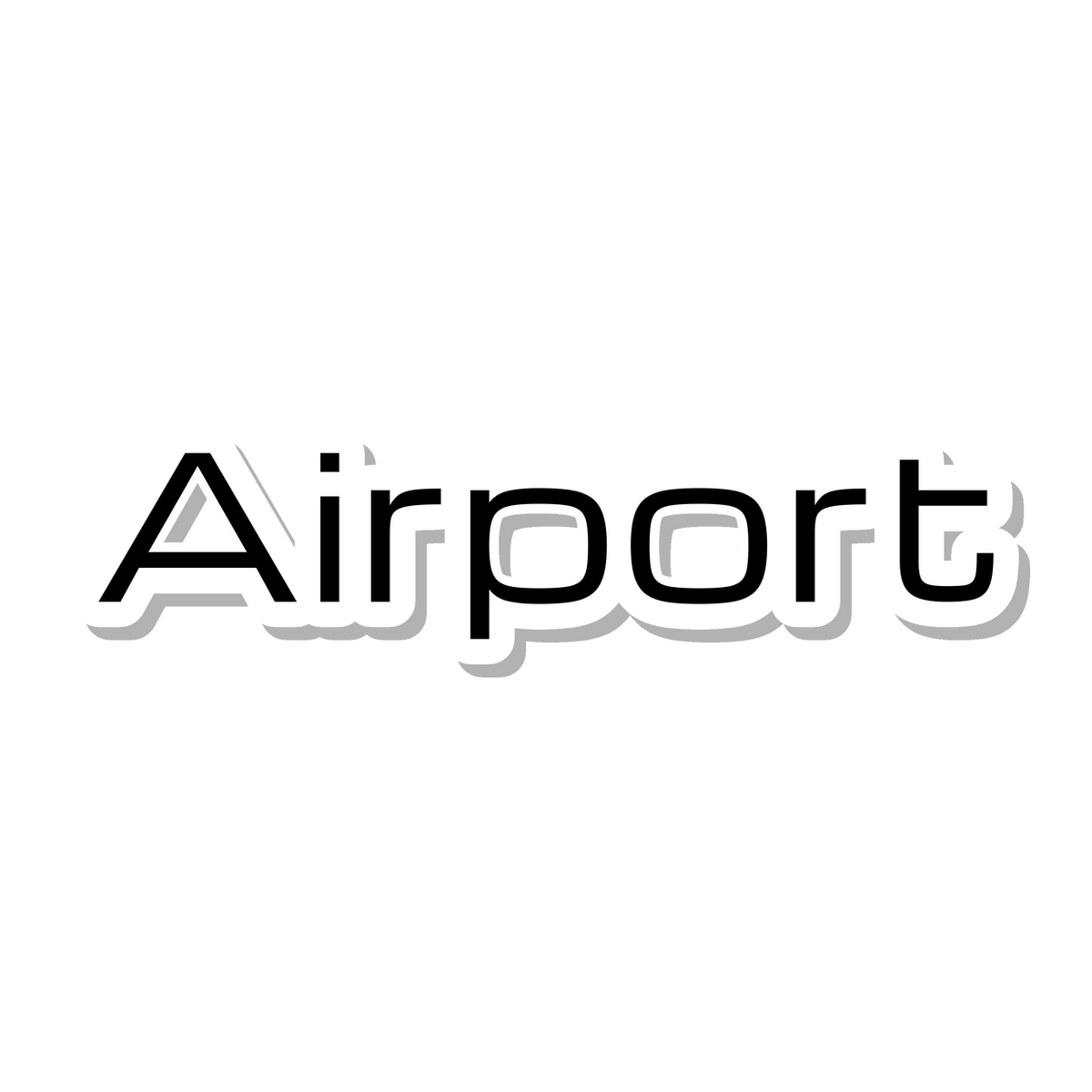Airport die-cut sticker