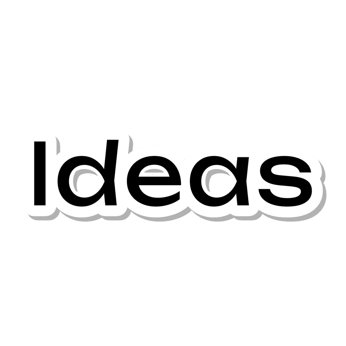 Ideas die-cut sticker