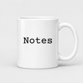 Notes Mug in white